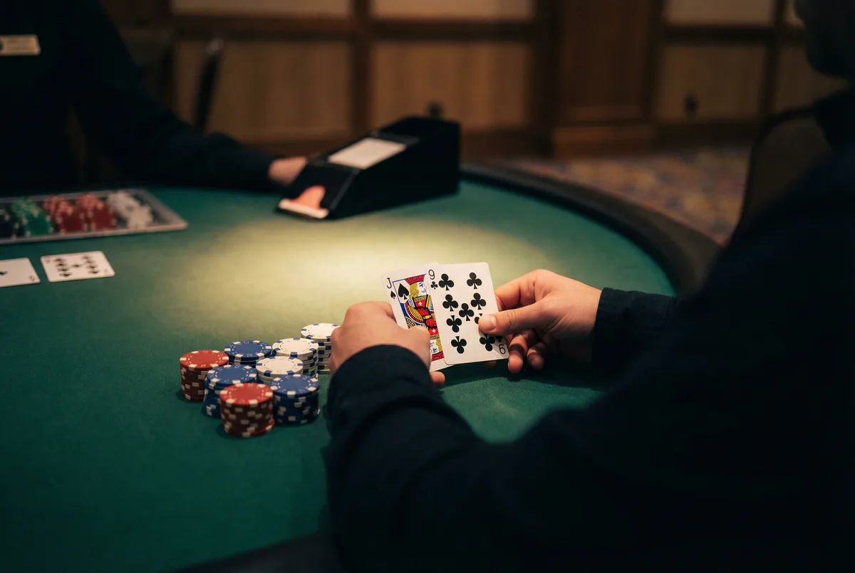 why dealer shows one card blackjack